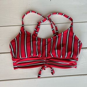 Kona Sol Red White Blue Bikini Top Size S